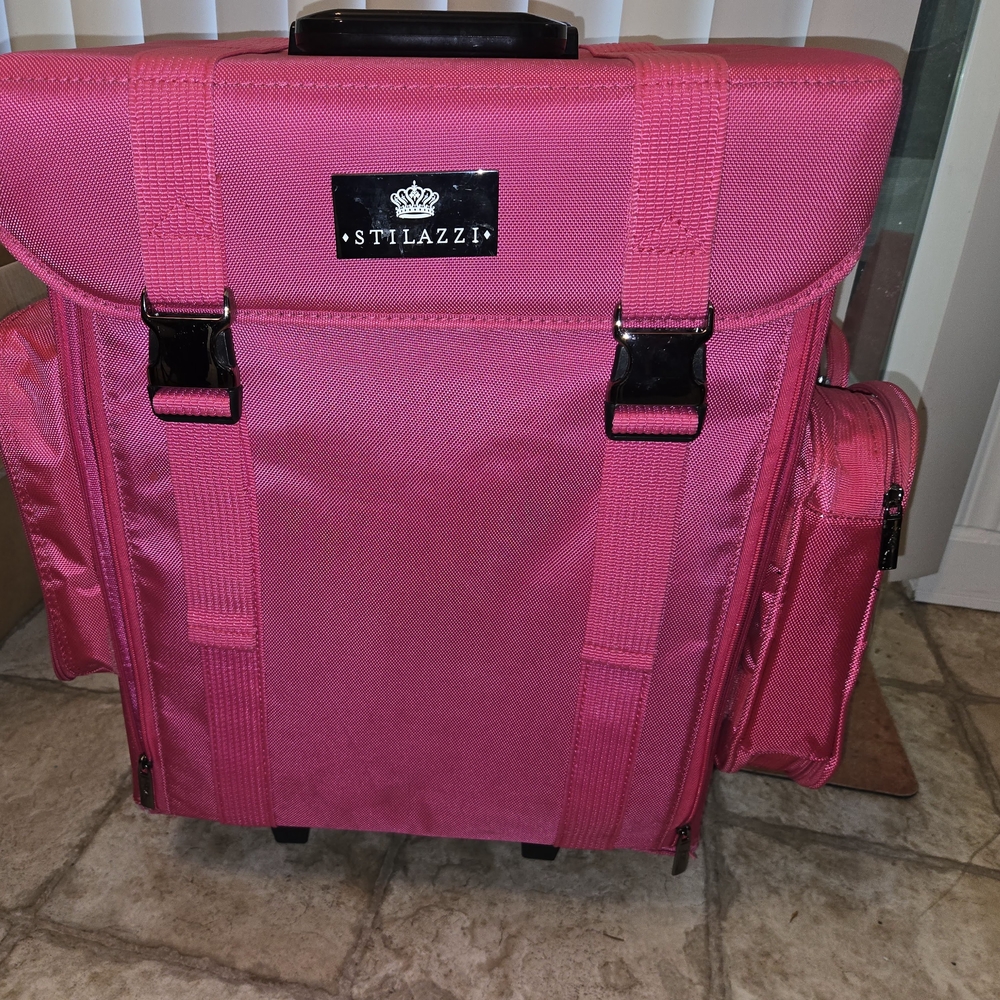 Stilazzi Pink Rolling Makeup Case